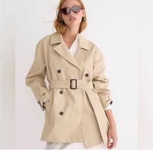 NWT J. Crew|| Short Icon Trench Coat, Size XXL